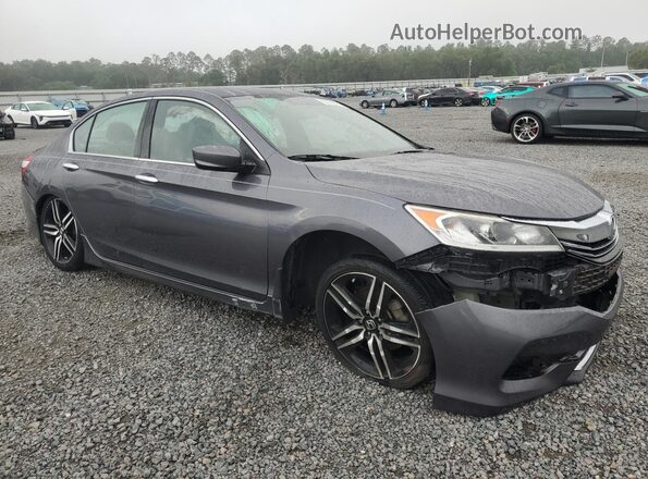 1HGCR2F56HA234345 2017 HONDA ACCORD Серый Передняя правая четверть