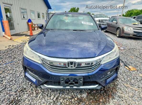 1HGCR2F57GA082171 2016 HONDA ACCORD Blue Widok z przodu