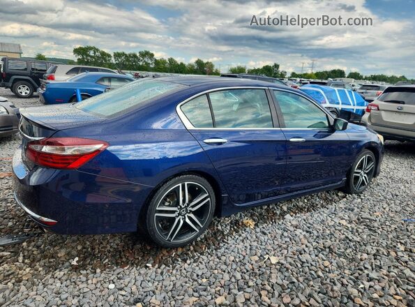1HGCR2F57GA082171 2016 HONDA ACCORD Blue Tył prawy