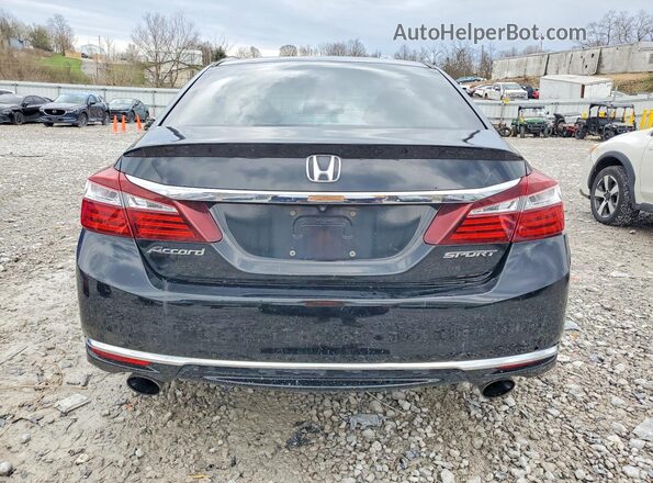 1HGCR2F57GA205094 2016 HONDA ACCORD Black Հետևի տեսք