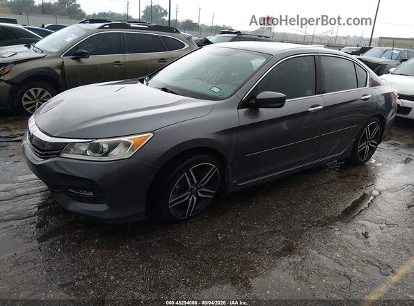 1HGCR2F57GA232537 2016 HONDA ACCORD Серый Передняя левая четверть