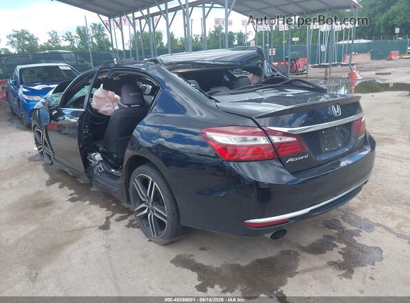 1HGCR2F57HA009125 2017 HONDA ACCORD Black Tył lewy