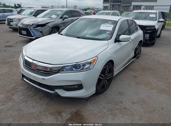 1HGCR2F57HA121696 2017 HONDA ACCORD Белый Передняя левая четверть