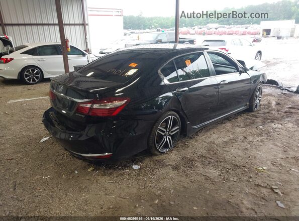 1HGCR2F57HA216534 2017 HONDA ACCORD Black Tył prawy