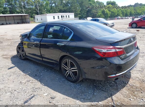 1HGCR2F57HA216792 2017 HONDA ACCORD Black Tył lewy