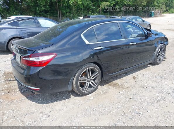 1HGCR2F57HA216792 2017 HONDA ACCORD Black Tył prawy