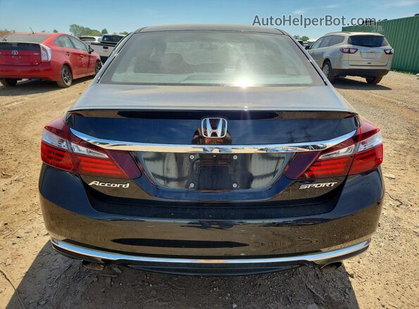 1HGCR2F58GA137694 2016 HONDA ACCORD Black Հետևի տեսք