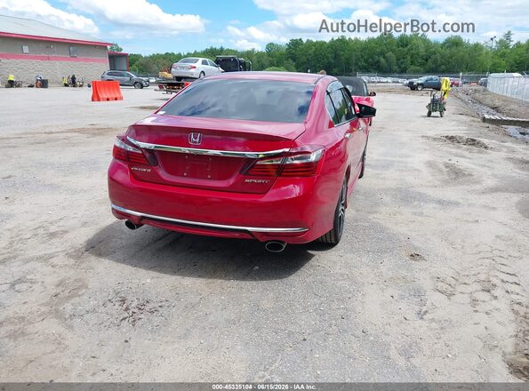 1HGCR2F58GA177029 2016 HONDA ACCORD Red Tył prawy