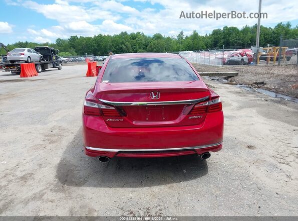 1HGCR2F58GA177029 2016 HONDA ACCORD Red 