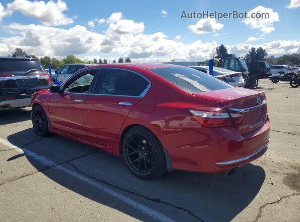 1HGCR2F58HA168204 2017 HONDA ACCORD Red 
