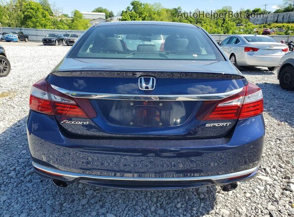 1HGCR2F59GA042304 2016 HONDA ACCORD Blue უკანა ხედი
