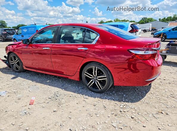 1HGCR2F59GA106681 2016 HONDA ACCORD Red Rear left