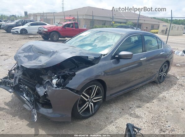 1HGCR2F59HA159446 2017 HONDA ACCORD Gray Передня ліва чверть