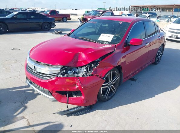 1HGCR2F59HA298685 2017 HONDA ACCORD Красный Передняя левая четверть