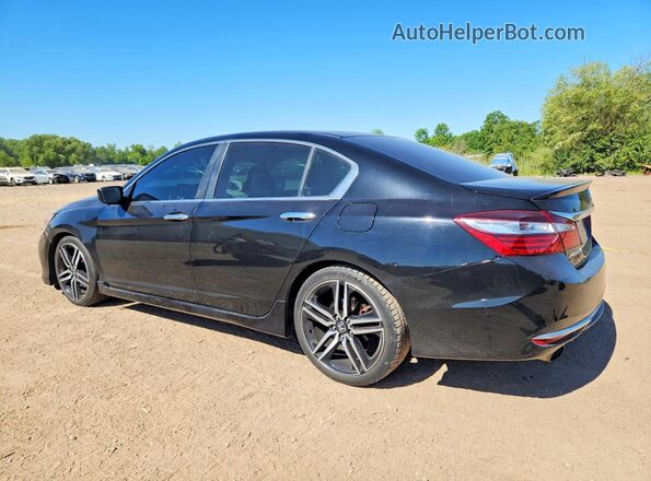 1HGCR2F5XGA034387 2016 HONDA ACCORD Black Tył lewy