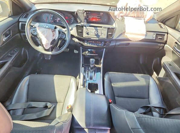 1HGCR2F5XGA034387 2016 HONDA ACCORD Black Widok deski rozdzielczej