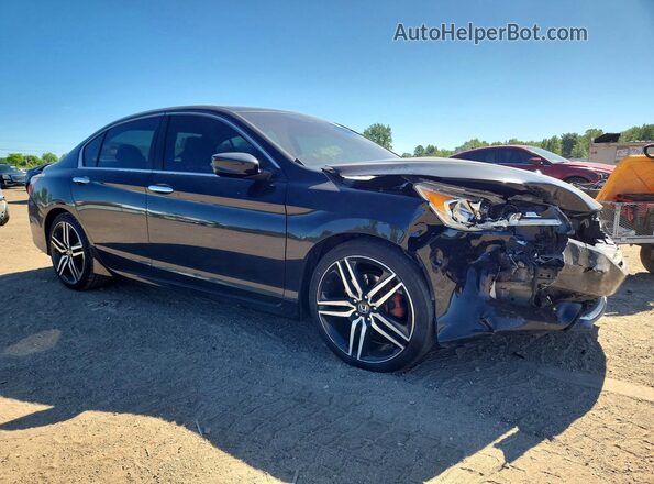 1HGCR2F5XGA034387 2016 HONDA ACCORD Black Przód prawy