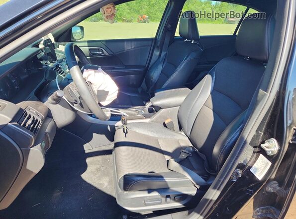 1HGCR2F5XGA034387 2016 HONDA ACCORD Black Widok wnętrza z przodu
