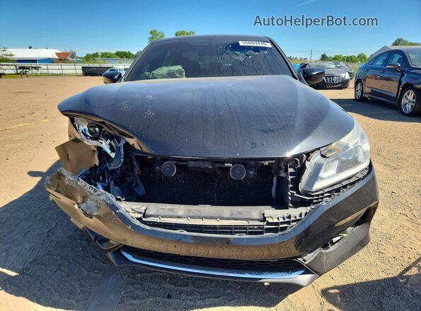 1HGCR2F5XGA034387 2016 HONDA ACCORD Black Widok z przodu