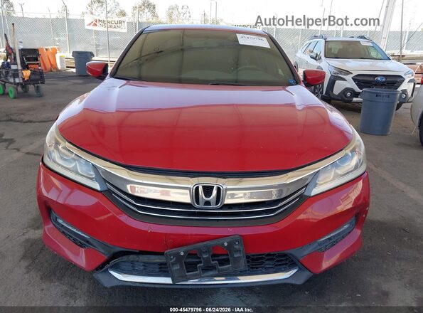 1HGCR2F5XGA085405 2016 HONDA ACCORD Red Вид задньої частини салону