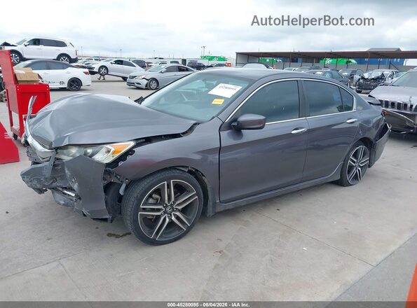 1HGCR2F5XHA030793 2017 HONDA ACCORD Gray Przód lewy