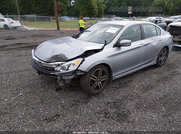 1HGCR2F5XHA106741 2017 HONDA ACCORD Silver Front left