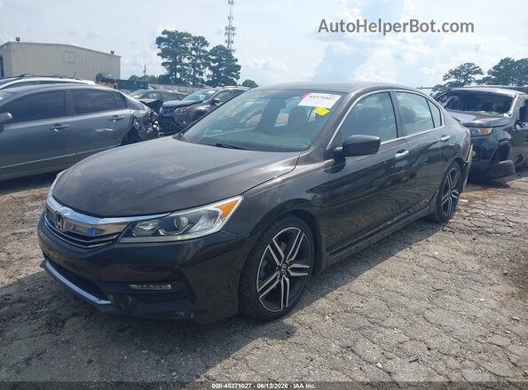 1HGCR2F5XHA108781 2017 HONDA ACCORD Black Передня ліва чверть