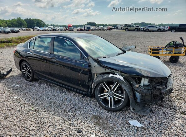 1HGCR2F5XHA294077 2017 HONDA ACCORD Black Delantero derecho
