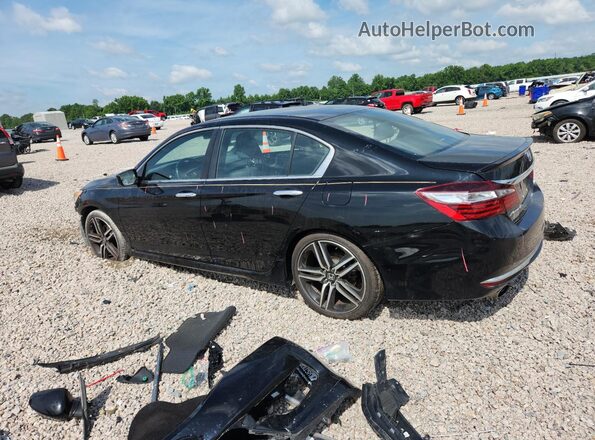 1HGCR2F5XHA294077 2017 HONDA ACCORD Black Trasero izquierdo