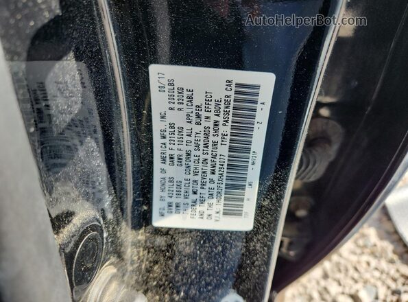 1HGCR2F5XHA294077 2017 HONDA ACCORD Black Vista del compartimento del motor