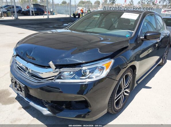 1HGCR2F63GA185550 2016 HONDA ACCORD Black Вид спереду