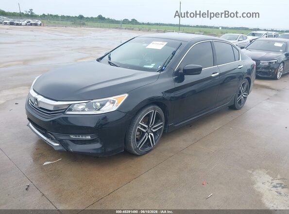 1HGCR2F6XHA117893 2017 HONDA ACCORD Black Передня ліва чверть