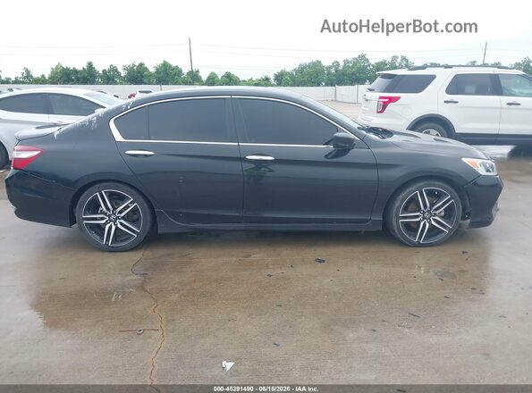 1HGCR2F6XHA117893 2017 HONDA ACCORD Black Вид задньої частини салону