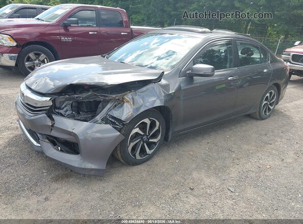 1HGCR2F73GA145915 2016 HONDA ACCORD Gray Vista tres cuartos delantera izquierda