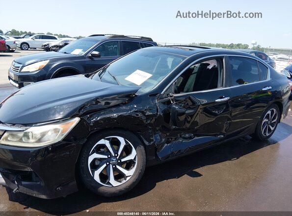 1HGCR2F74GA064017 2016 HONDA ACCORD Черный Вид спереди