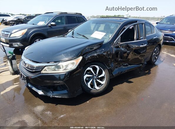 1HGCR2F74GA064017 2016 HONDA ACCORD Черный Передняя левая четверть