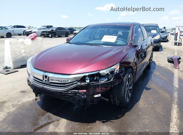 1HGCR2F75GA243389 2016 HONDA ACCORD Burgundy წინა ხედი