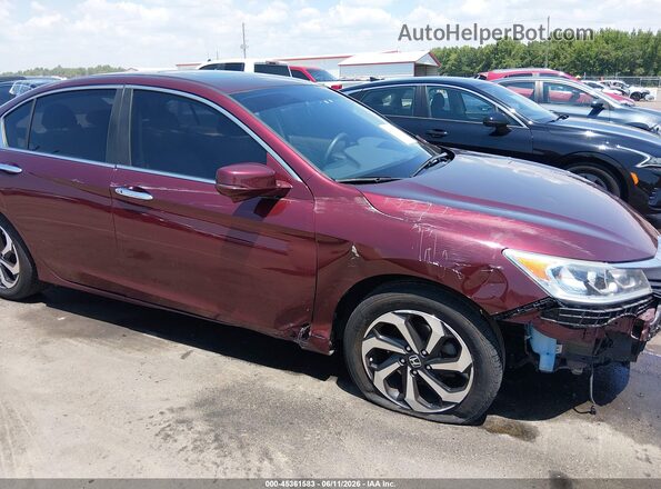 1HGCR2F75GA243389 2016 HONDA ACCORD Burgundy 