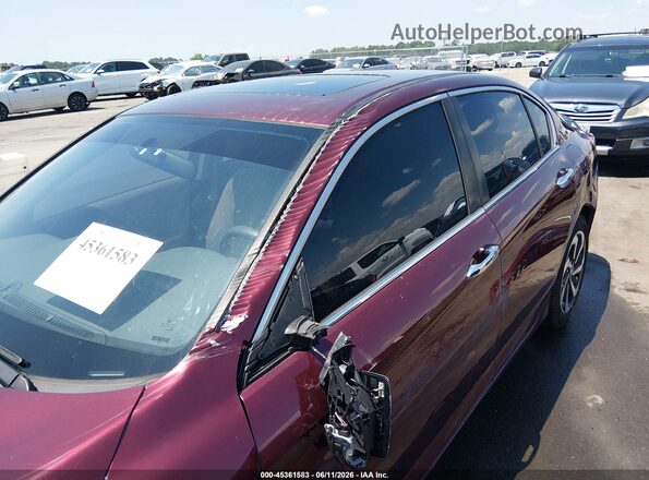 1HGCR2F75GA243389 2016 HONDA ACCORD Burgundy უკანა სალონის ხედი