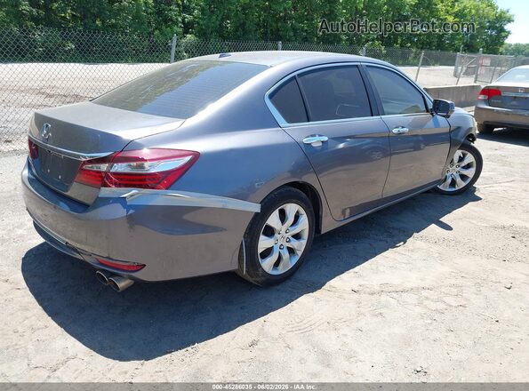 1HGCR2F76GA001632 2016 HONDA ACCORD Черный Задняя правая четверть