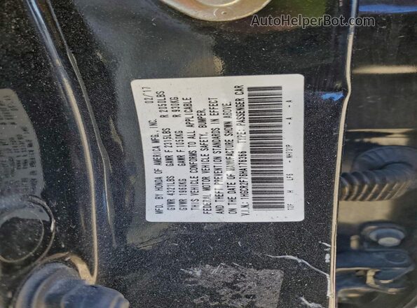 1HGCR2F76HA176366 2017 HONDA ACCORD Black ძრავის განყოფილების ხედი