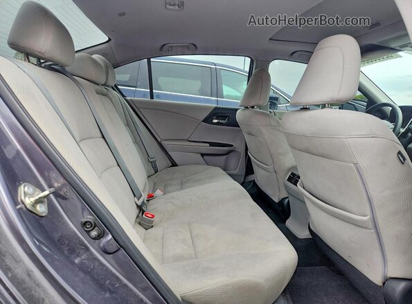 1HGCR2F77GA209924 2016 HONDA ACCORD Gray Widok tylnych siedzeń
