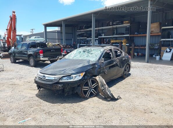 1HGCR2F77GA247282 2016 HONDA ACCORD Black Դիմացի տեսք