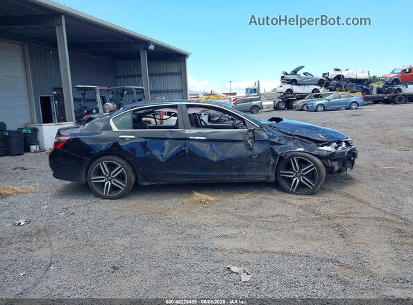 1HGCR2F77GA247282 2016 HONDA ACCORD Black Սալոնի հետևի տեսք