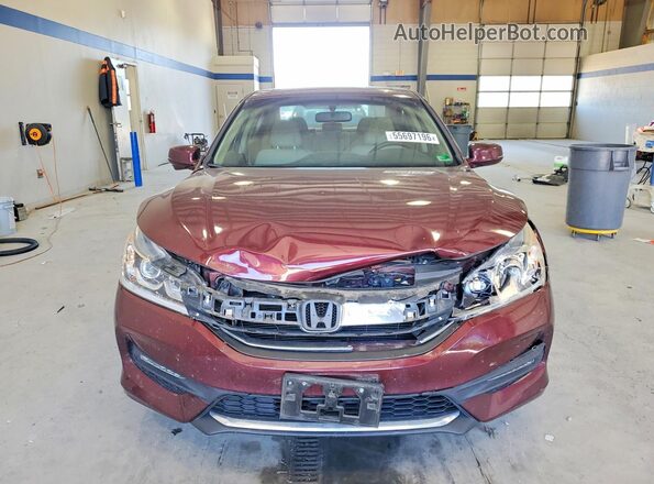 1HGCR2F79HA242330 2017 HONDA ACCORD Red Front view