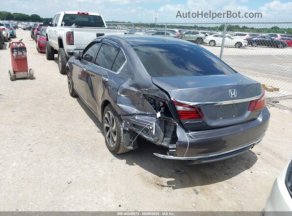 1HGCR2F7XGA014545 2016 HONDA ACCORD Gray Trasero izquierdo