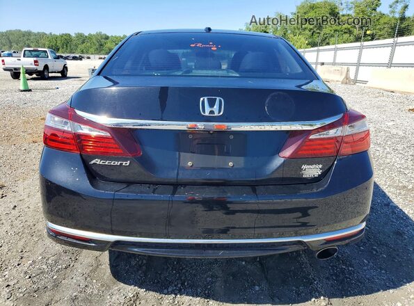 1HGCR2F7XGA217306 2016 HONDA ACCORD Black Rear view