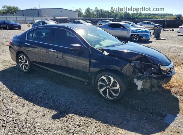 1HGCR2F7XGA217306 2016 HONDA ACCORD Black Front right
