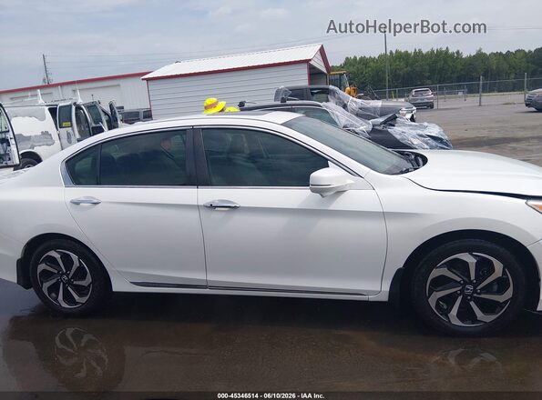 1HGCR2F80GA147307 2016 HONDA ACCORD Белый Вид задней части салона