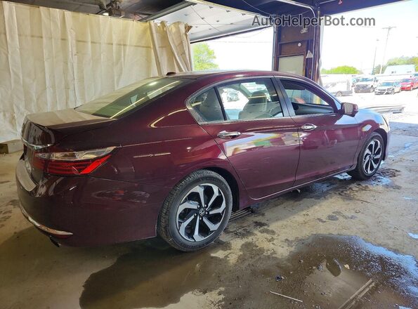 1HGCR2F80HA105575 2017 HONDA ACCORD Maroon Trasero derecho